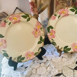 2 Franciscan Desert Rose Dinner Plates 11”